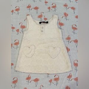 Adorable Fuzzy Dress with Heart Pockets